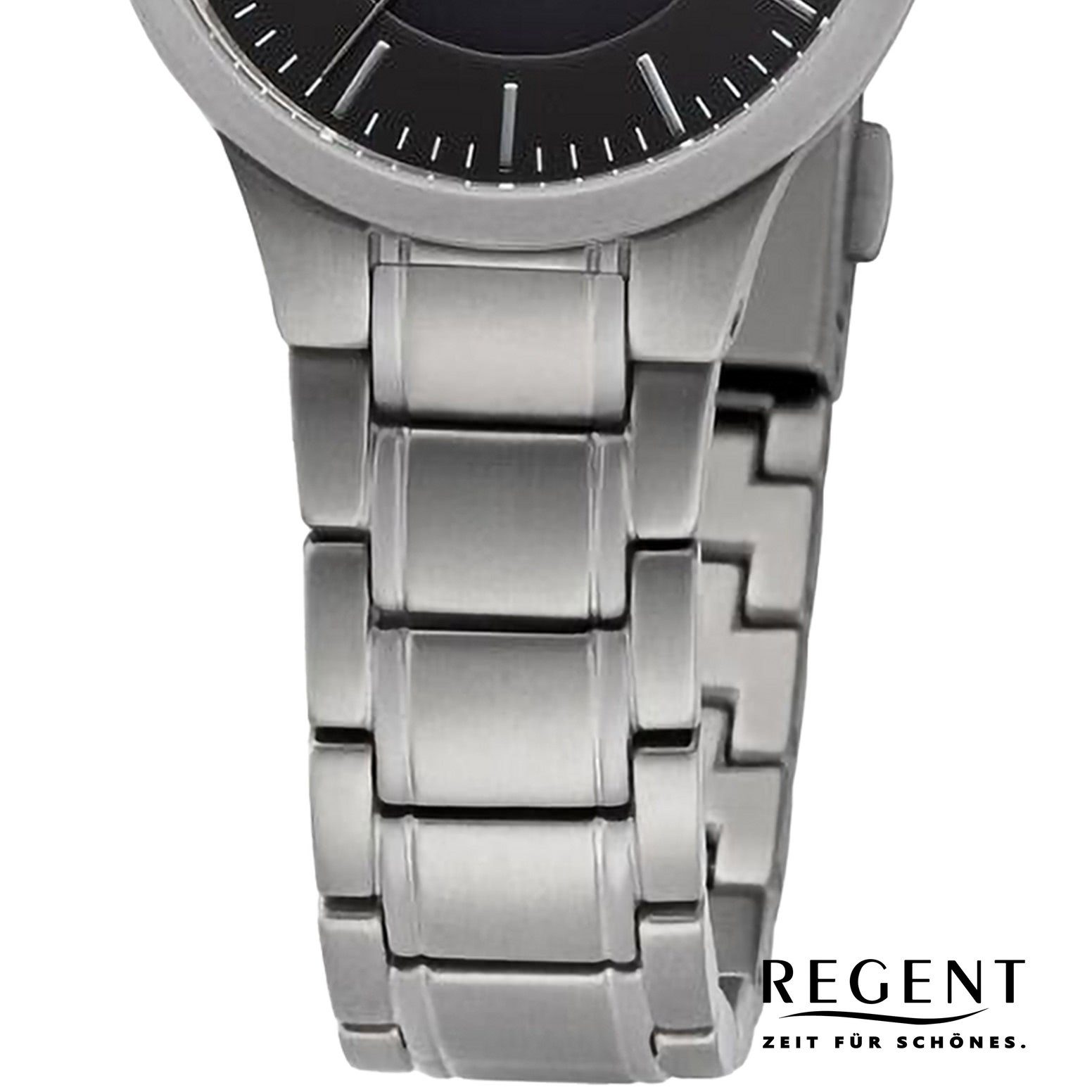 Regent Quarzuhr Regent Damen Armbanduhr Analog, (Analoguhr), Damen Armbanduhr rund, extra groß (ca. 30mm), Metallarmband