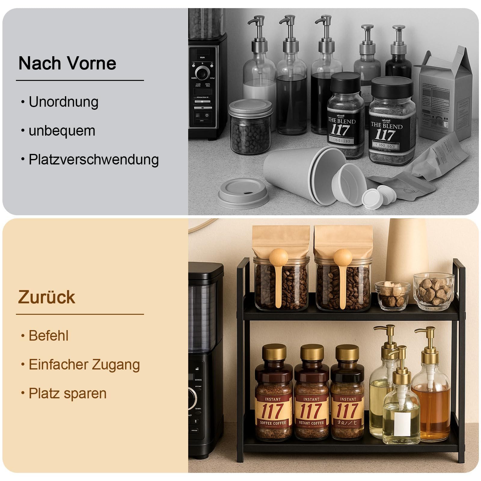 Youyijia Regaleinsatz 2 Tier Küchen Gewürzregal Standregale Duschablage Gewürzregale küchen