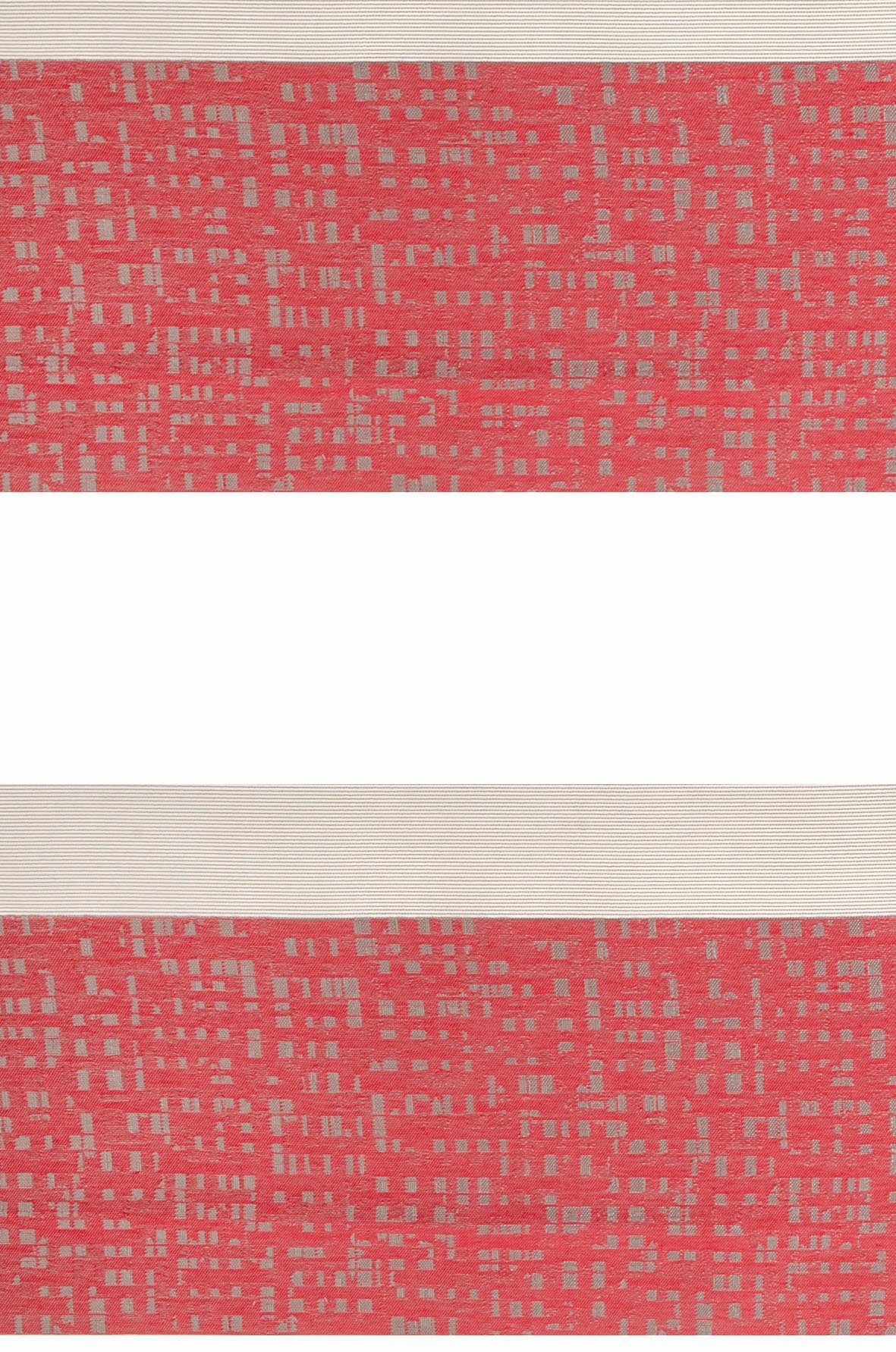 wollweiß/rot Jacquard, for Neutex Ösenschal Pepito, HxB: Vorhang (1 St), mit Metallösen 8 245x144, you!, halbtransparent, Ösen