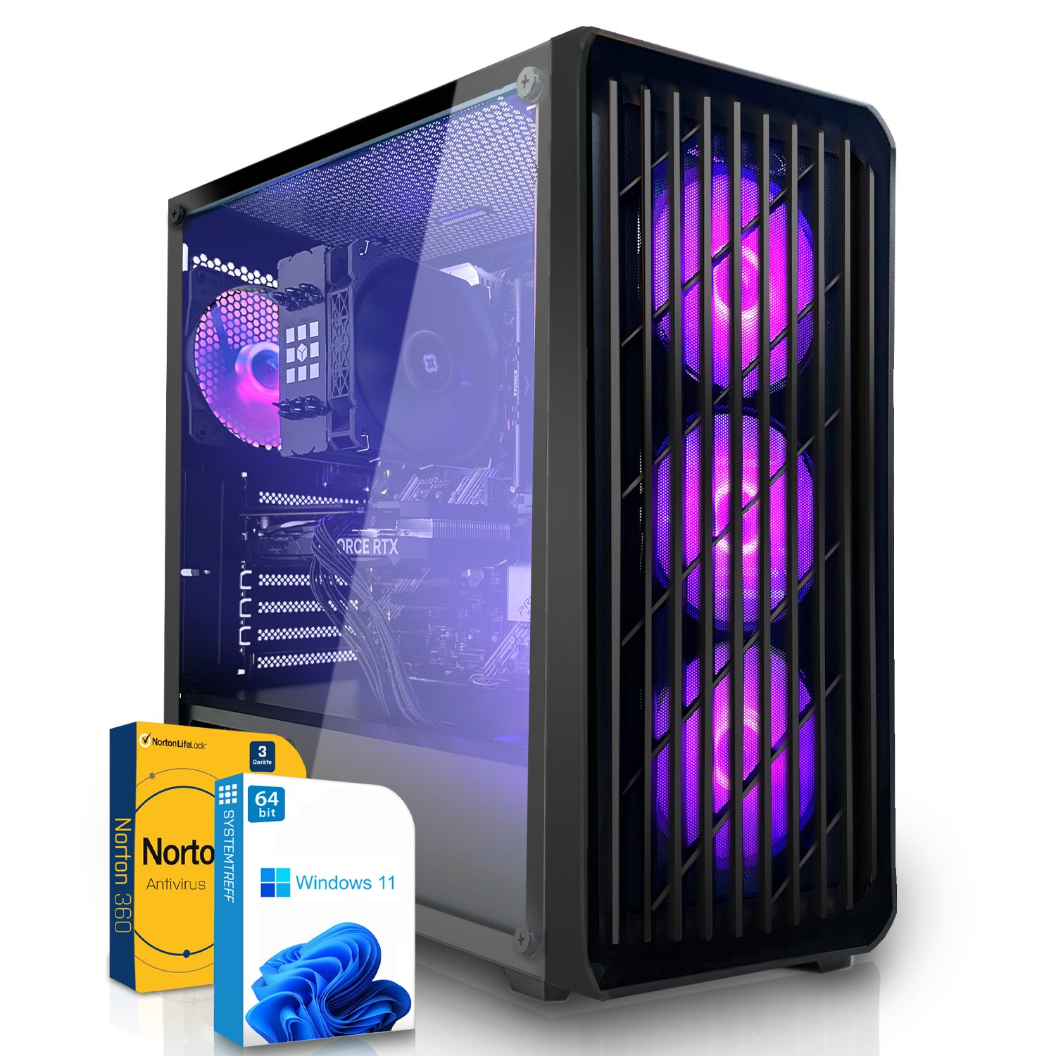 5600G, SYSTEMTREFF GB GB 1000 Windows Luftkühlung, SSD, Ryzen Gaming-PC 5 WLAN) 32 (AMD 11, RAM, 7, Vega RX