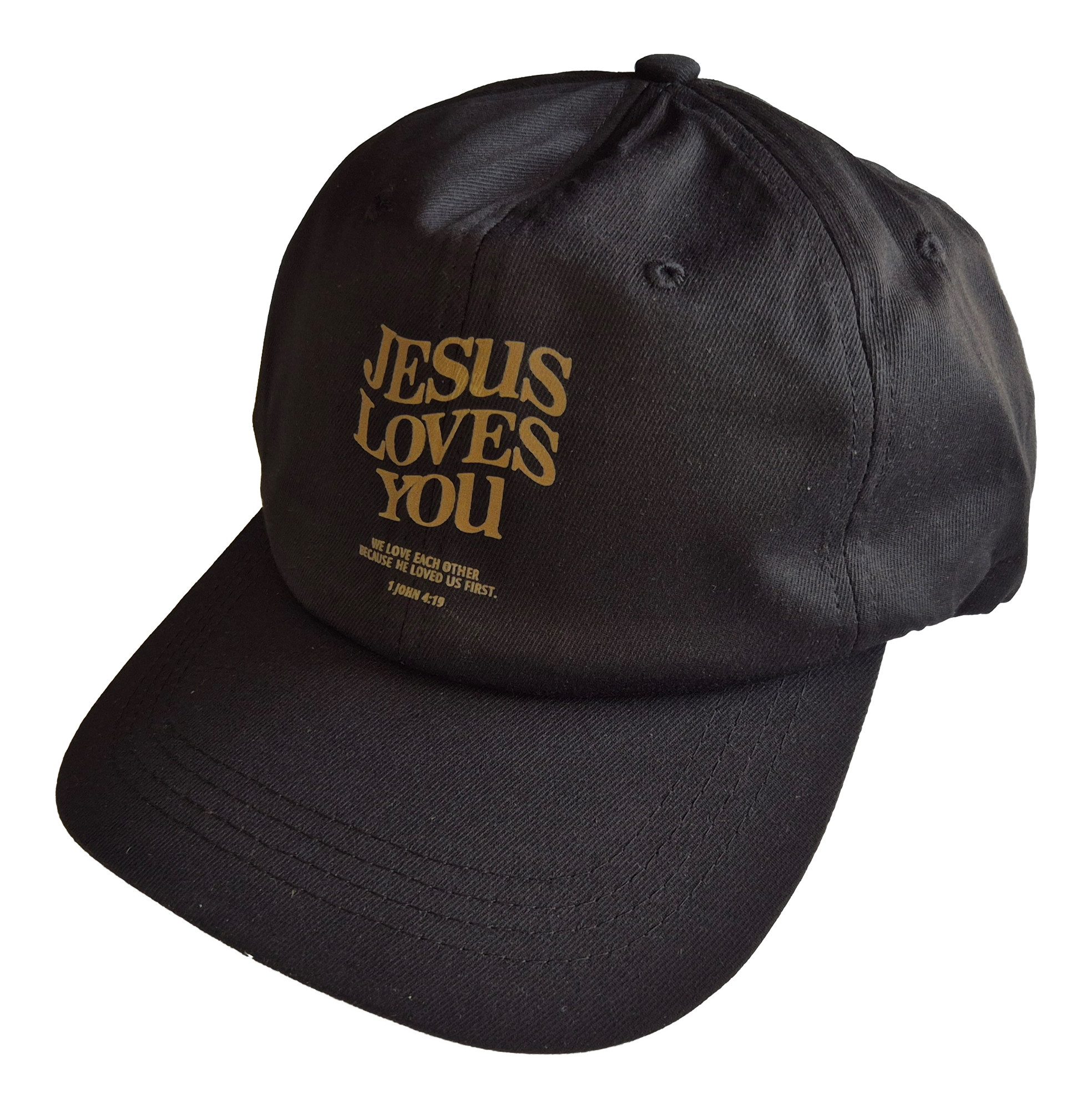 Schirmmütze Baseball Cap Schirmmütze "Jesus loves you" Schwarz