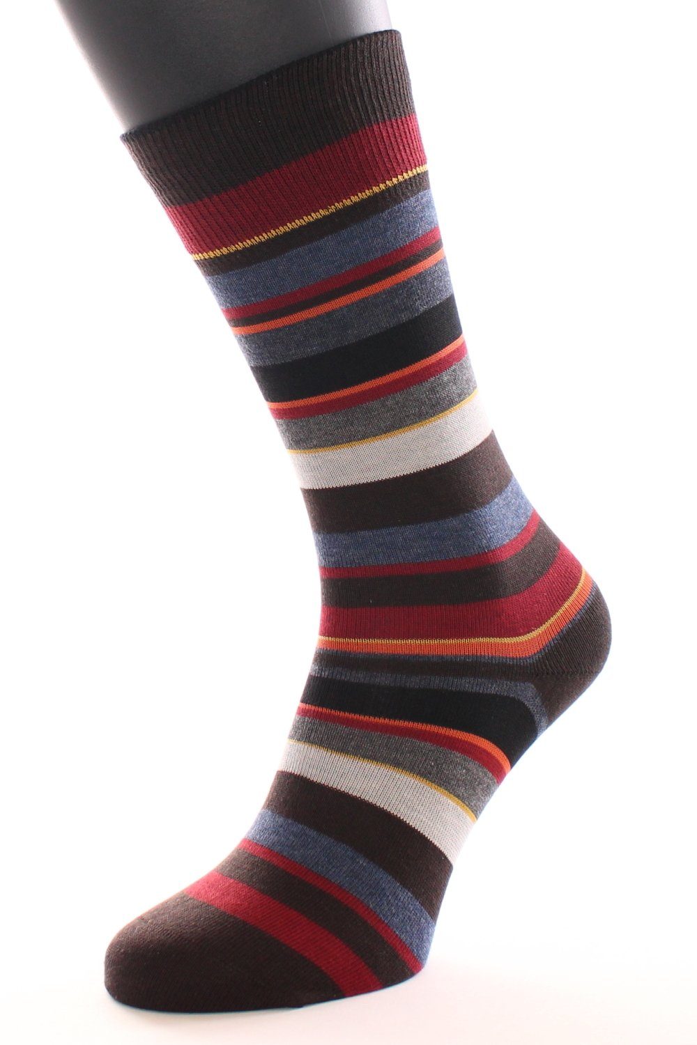 Albert Kreuz Businesssocken Ringelstrümpfe fein elegant (1-Paar)