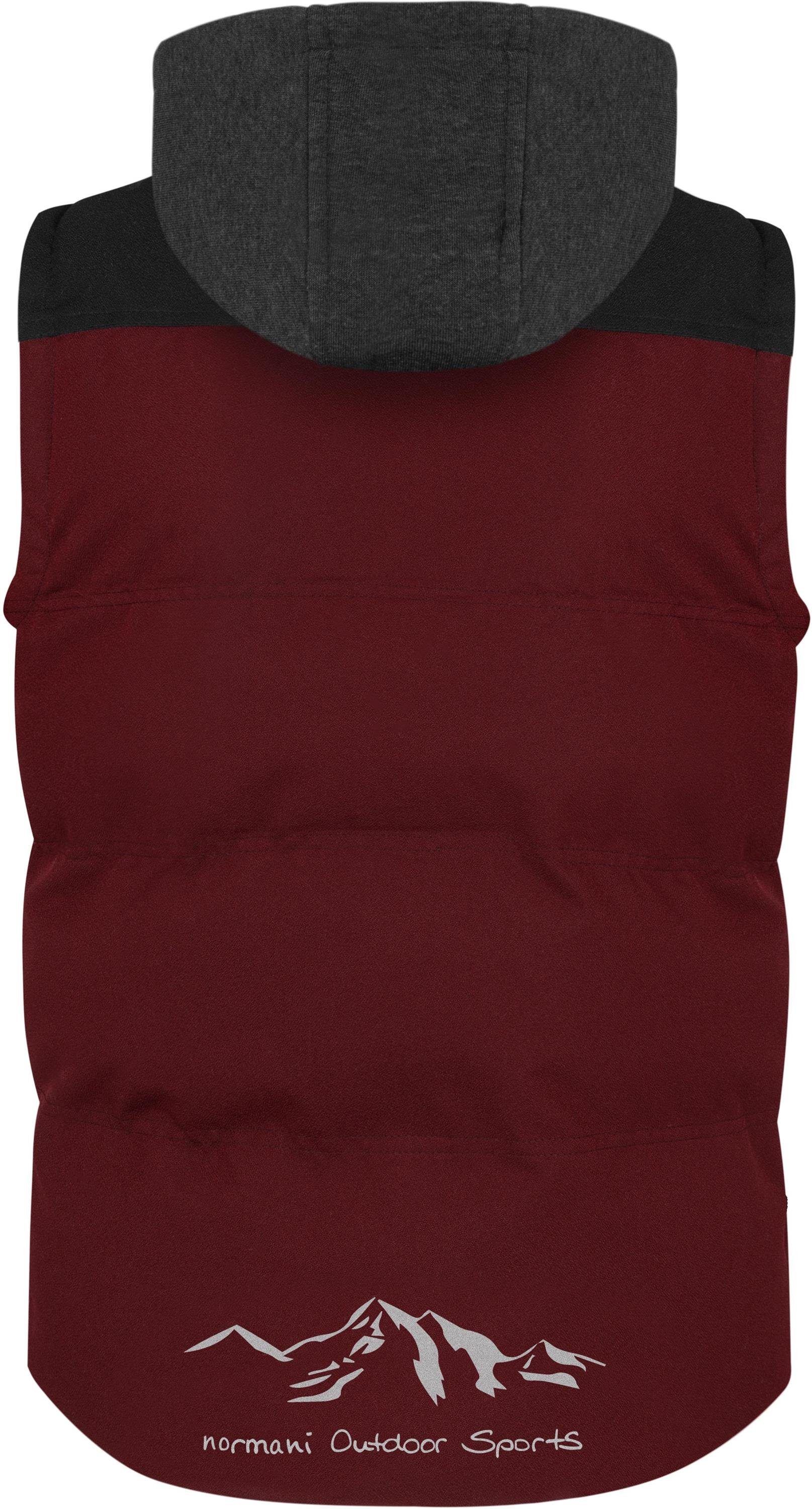 normani Steppweste Kinder Weste Skien (1-tlg) Unisex Wattierte Winterweste - winddichter Bodywarmer Weste mit Kapuze