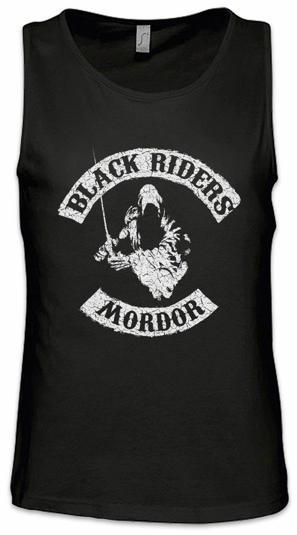 Urban Backwoods Tanktop Black Riders MC Ärmelloses T-Shirt Lord of Herr der Gondor the Rings Ringe Sauron Symbol Sign