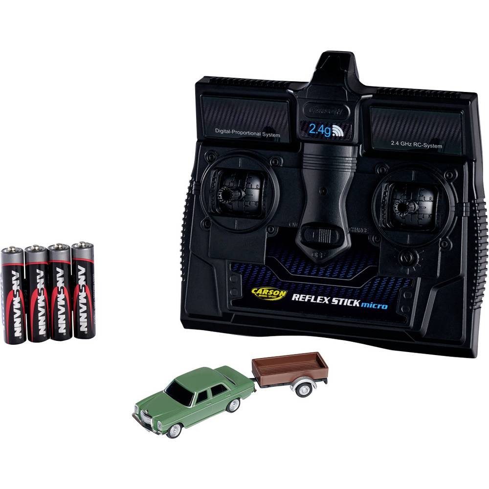 CARSON RC-Auto 1:87 RC Modellauto Elektro Straßenmodell Heckantrieb (2WD) inkl. Akku, inkl. Akku, Ladegerät und Senderbatterien