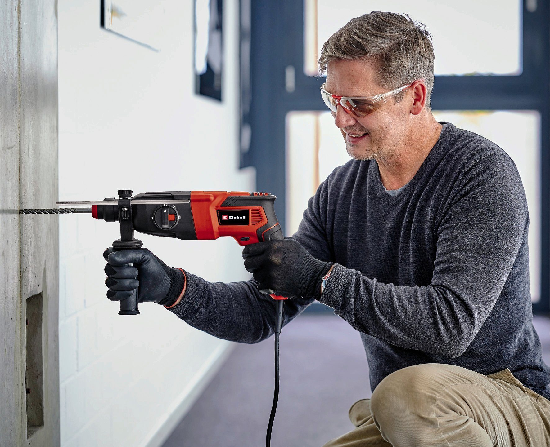 Einhell 620 W Bohrhammer TC-RH 620 4F Kit inkl. Tiefenanschlag mit Koffer günstig online kaufen