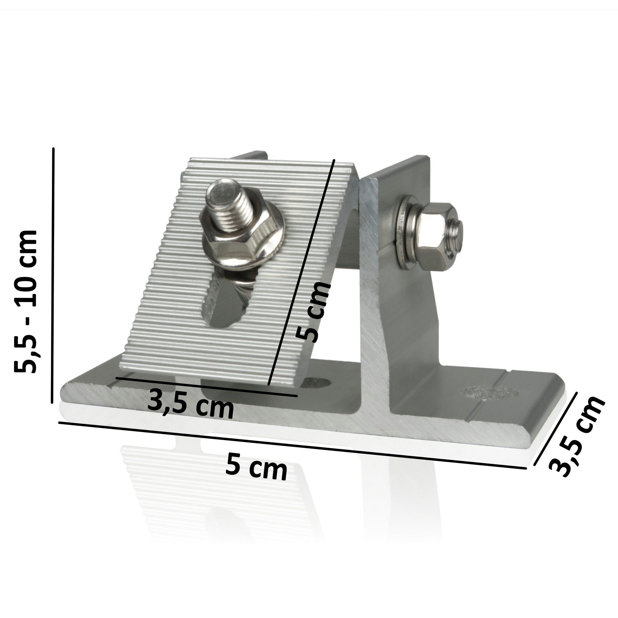 Zelsius Solarmodul-Halterung Zelsius Universal Solarmodul Halterung mit verstellbarem Winkel, Alumi, (Zelsius Universal Solarmodul Halterung Set)