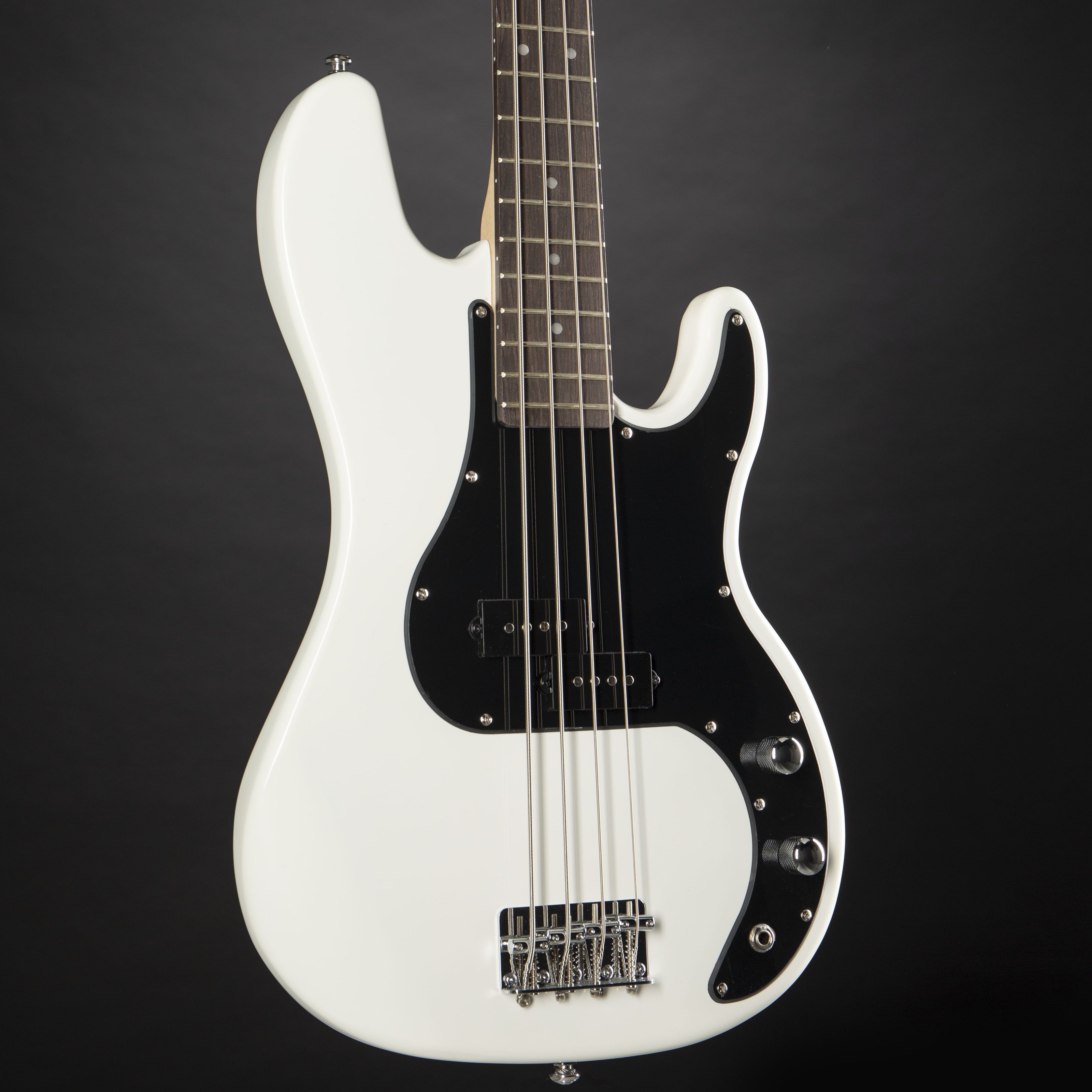 J & D E-Bass, PB White Anfänger E-Bass mit Split-Coil Pickup und bequemem Hals, E-Bässe, 4-Saiter E-Bässe, PB White E-Bass, Anfänger E-Bass, Split-Coil Pickup