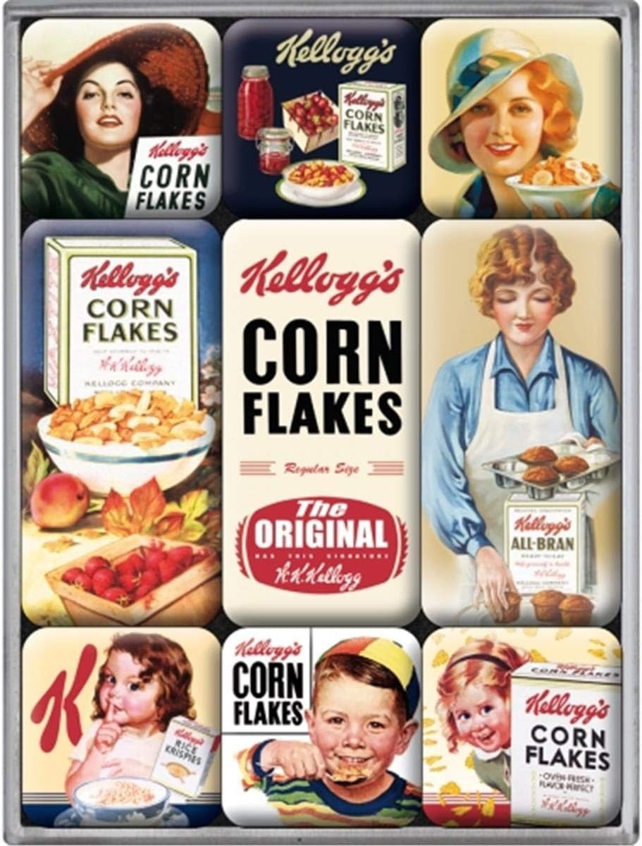 Nostalgic-Art Magnet 9tlg. Magnetset - Vintage Kellogg´s