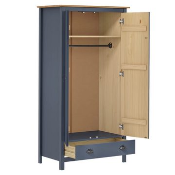 vidaXL Kleiderschrank Kleiderschrank mit 2 Türen Hill Range Grau 89x50x170cm Kiefer