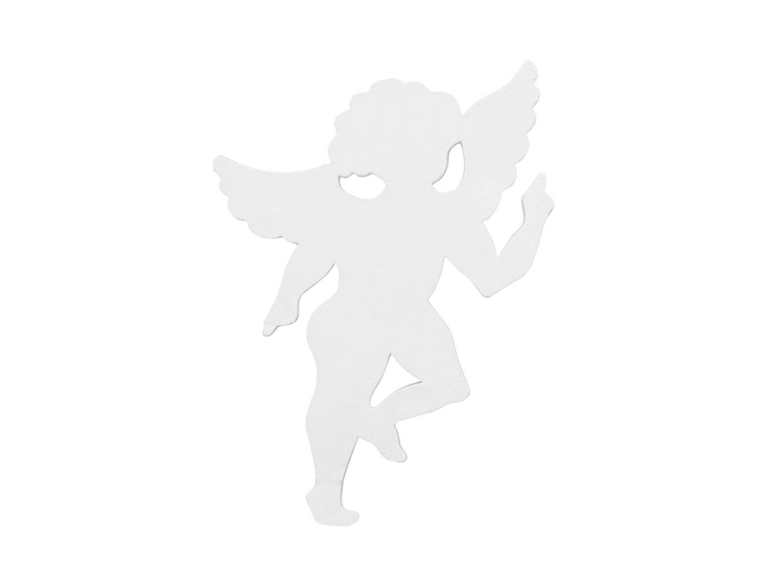 INNA-Glas Engelfigur Deko Figur Silhouette Weihnachtdekoration Engel ELENI, weiß, 60cm