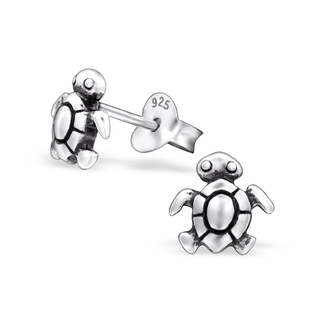 Ohrring-Set Ohrstecker Turtle aus 925 Silber Damen
