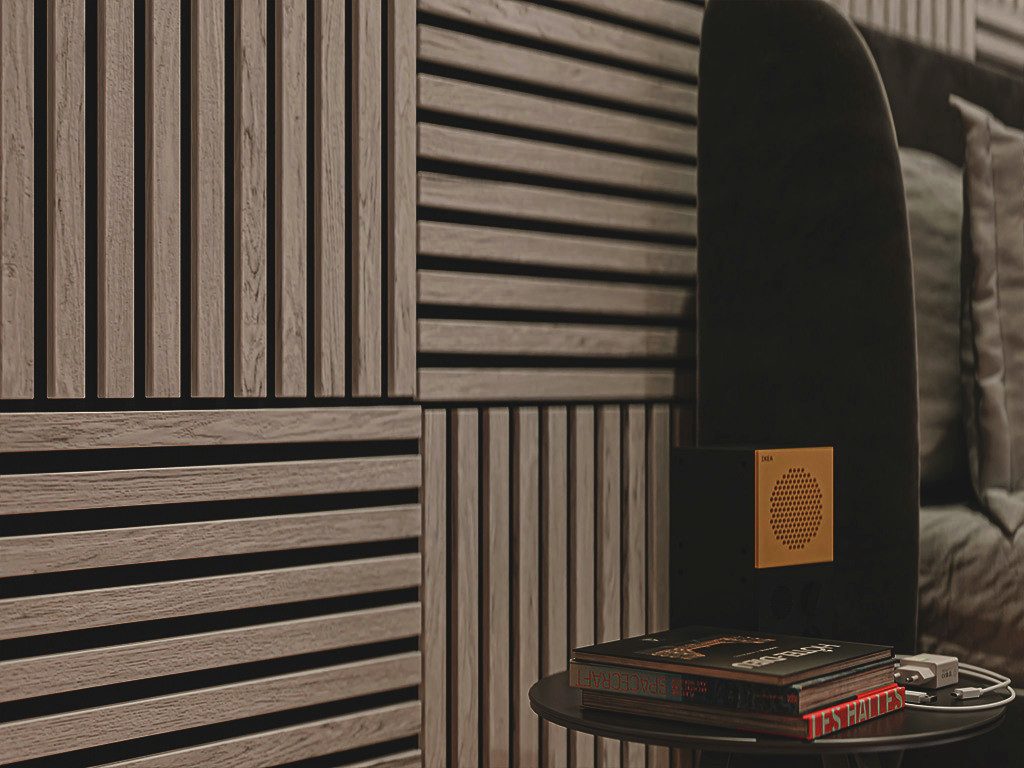 Timefloor Wandpaneel Timefloor Akustikpaneel Dekor-Wandpaneele Quadrado Grey Oak geölt, BxL: 60x60 cm