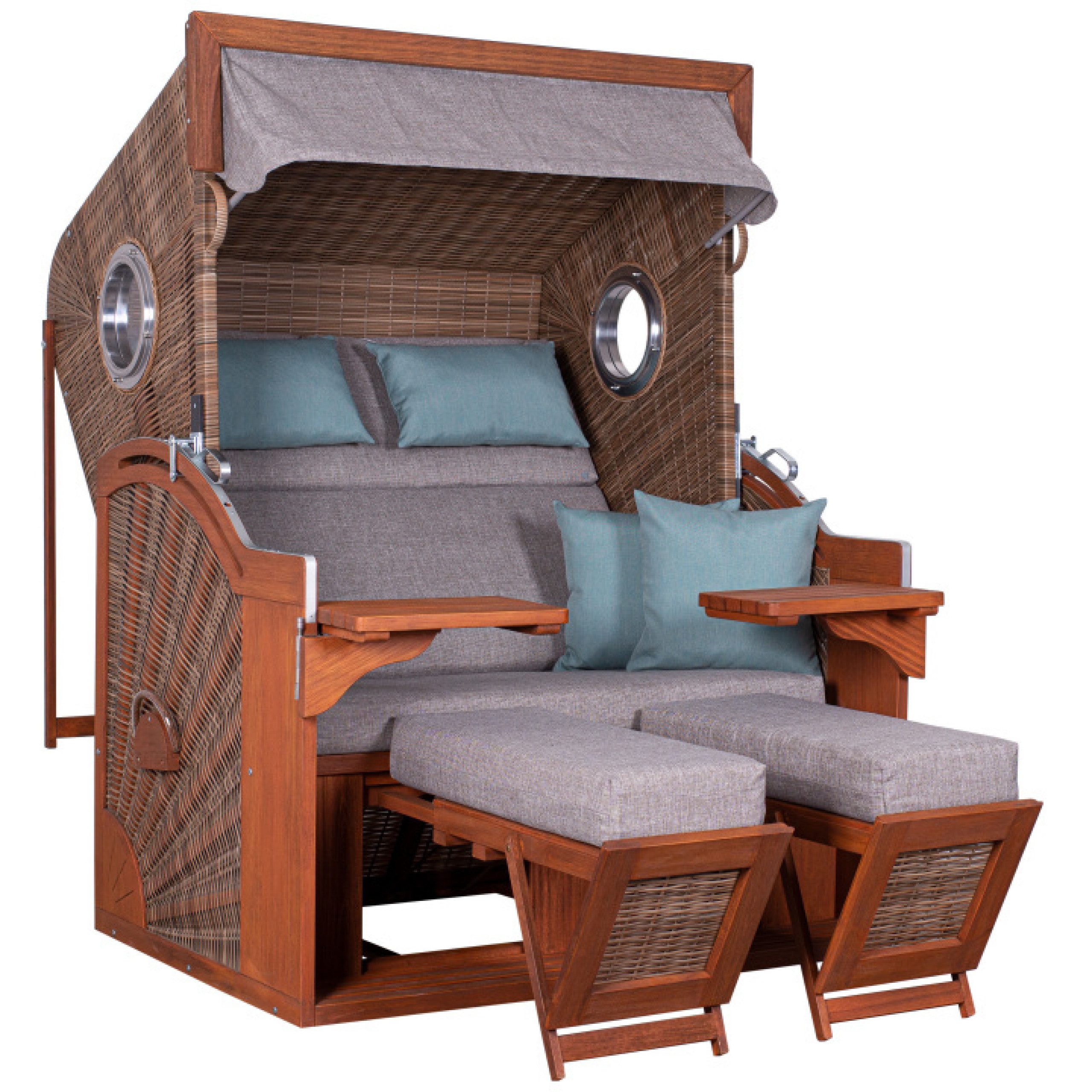 deVries Strandkorb deVries Strandkorb "deVries PURE® SEASIDE XL" PE griseum Des. 488