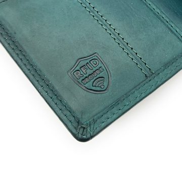 JOCKEY CLUB Geldbörse echt Leder Damen Portemonnaie mit RFID Schutz, Sauvage-Leder, Außenriegel, petrol