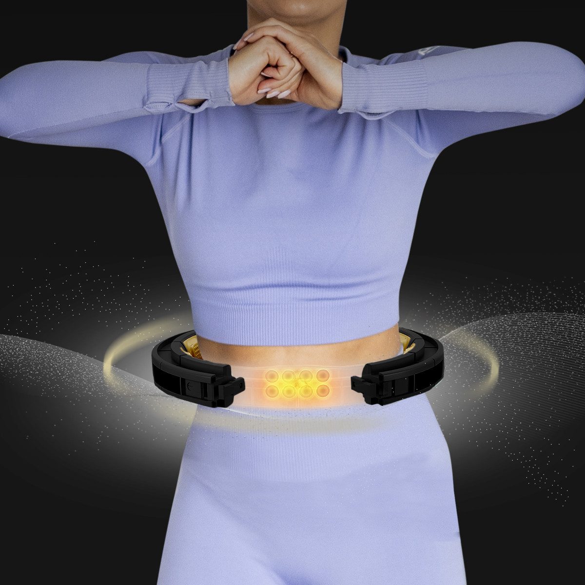 HMS Hula-Hoop-Reifen Hula Hoop mit Gewicht und Zähler Fitnessgerät Sportgerät Fitnessring, MIT MASSAGEPUNKTEN UND SCHWERKRAFTBALL + ZÄHLER