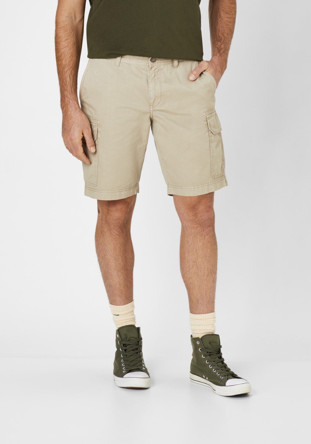 Redpoint Cargobermudas CALGARY Straight-Fit Bermudas Baumwolle aus sand reiner