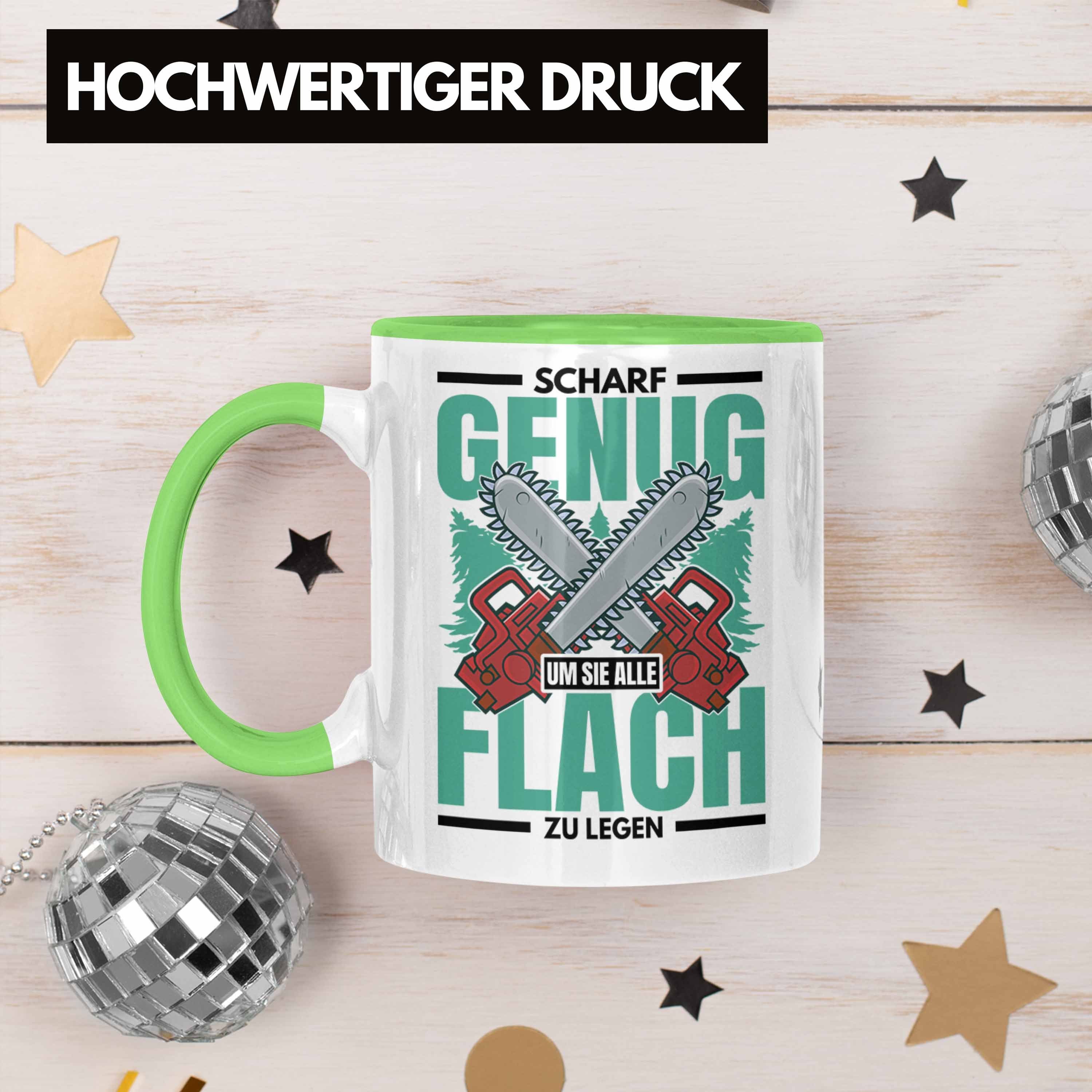 Flach für Holzfäller Um Tasse Tasse Alle Zu Trendation Genug Holzarbeiter Sie - Legen Grün Scharf Trendation Geschenk