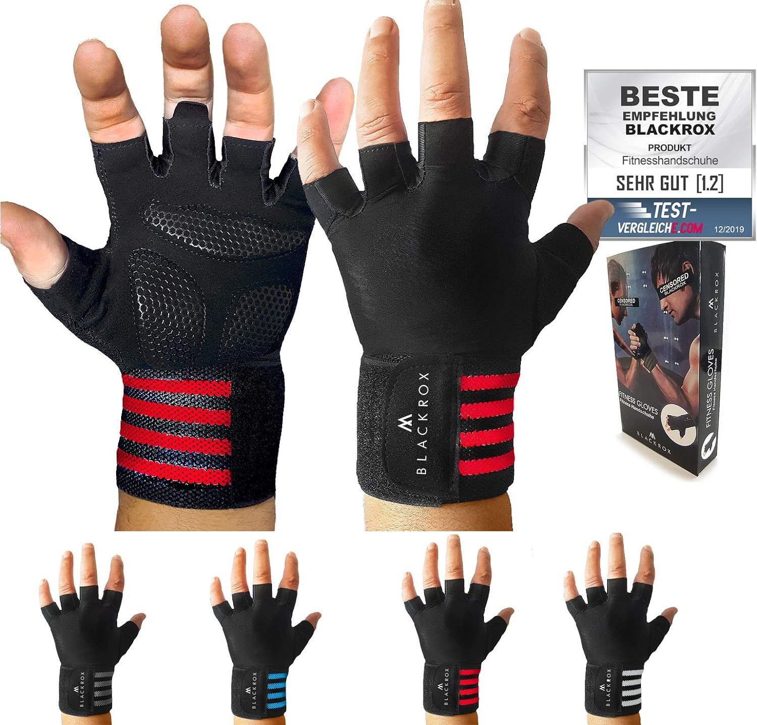 BLACKROX Trainingshandschuhe [Vergleichssieger 2024] Fitnesshandschuhe, Gr. günstig online kaufen