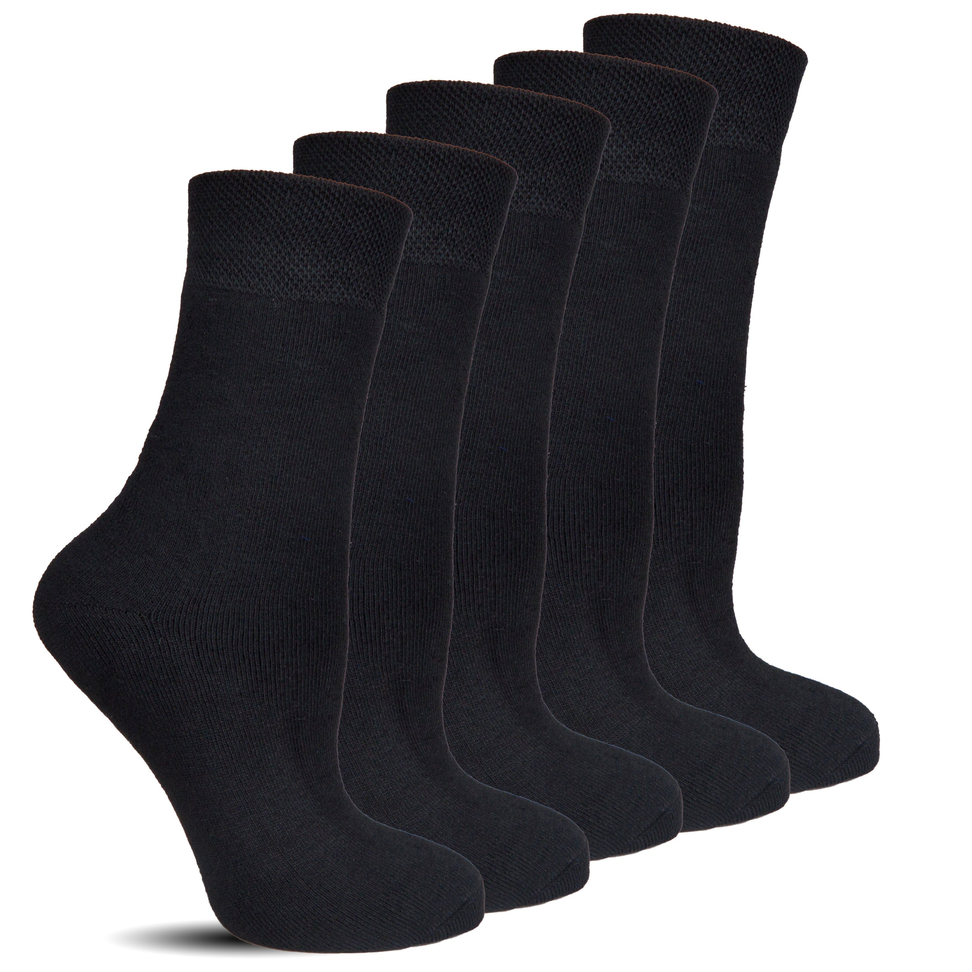 Frostfighter Thermosocken Wintersocken ohne Gummi für Damen (6 Paar) Anitipilling Innenfutter, Vollfrottee Innenfutter