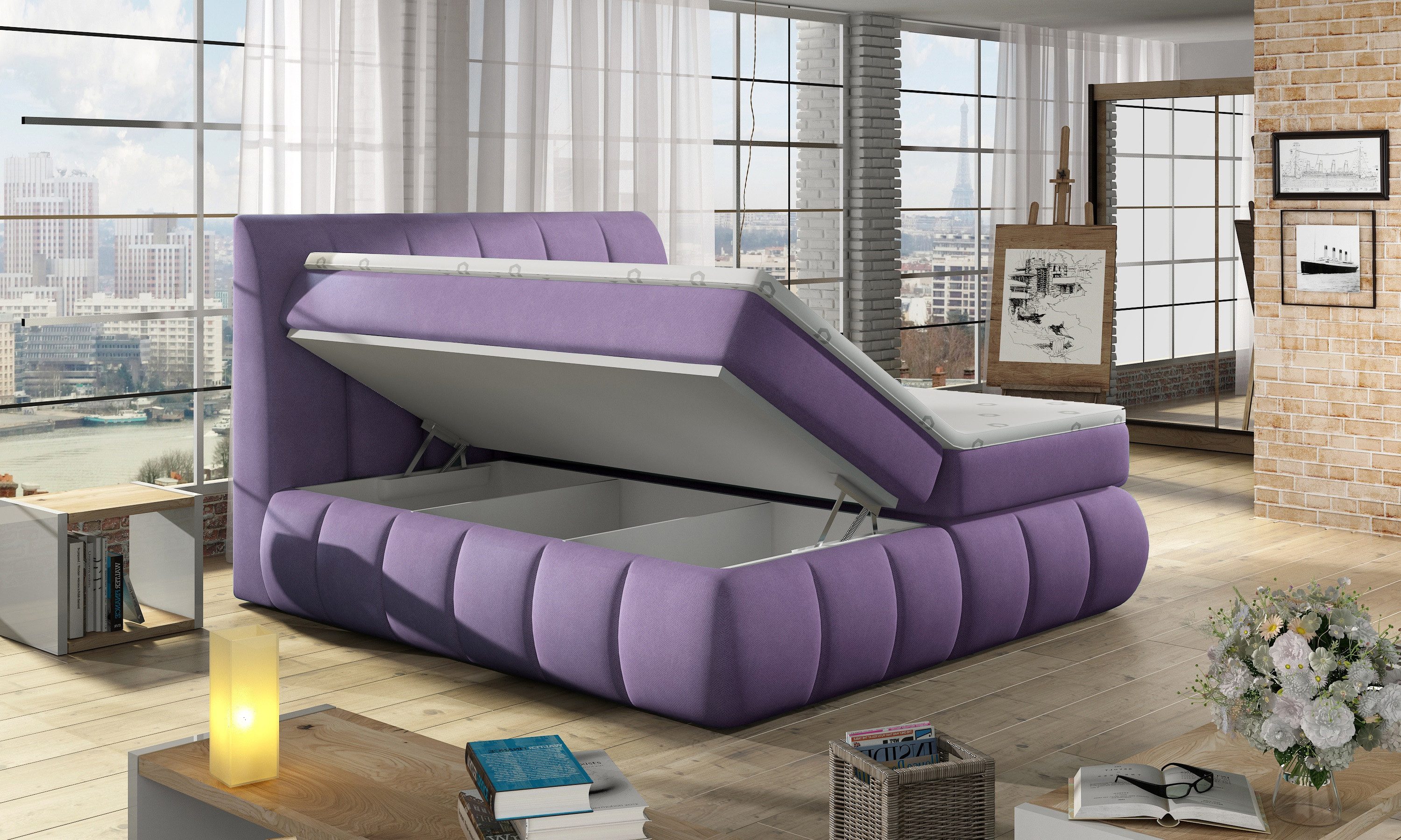 Xlmoebel Polsterbett Stilvolles Polsterbett in modernem Design und vielseitigen Farben (Polsterbett, Liegefläche 160 x 200 cm), Hergestellt in Europa