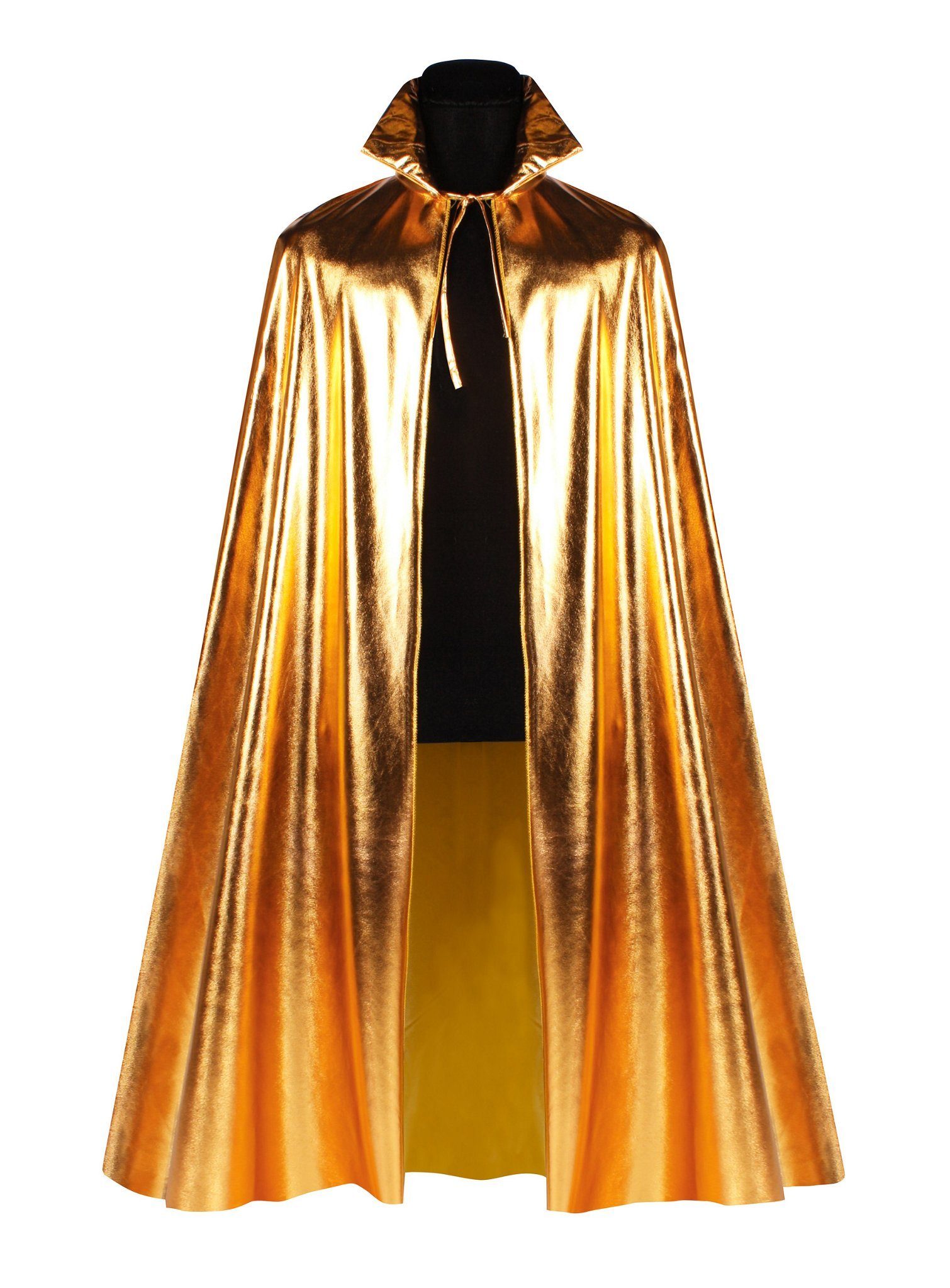 thetru Umhang Goldener Umhang - Cape Fasching Kostüm Halloween, Weiter und schimmernder Umhang für fantasievolle Gestalten