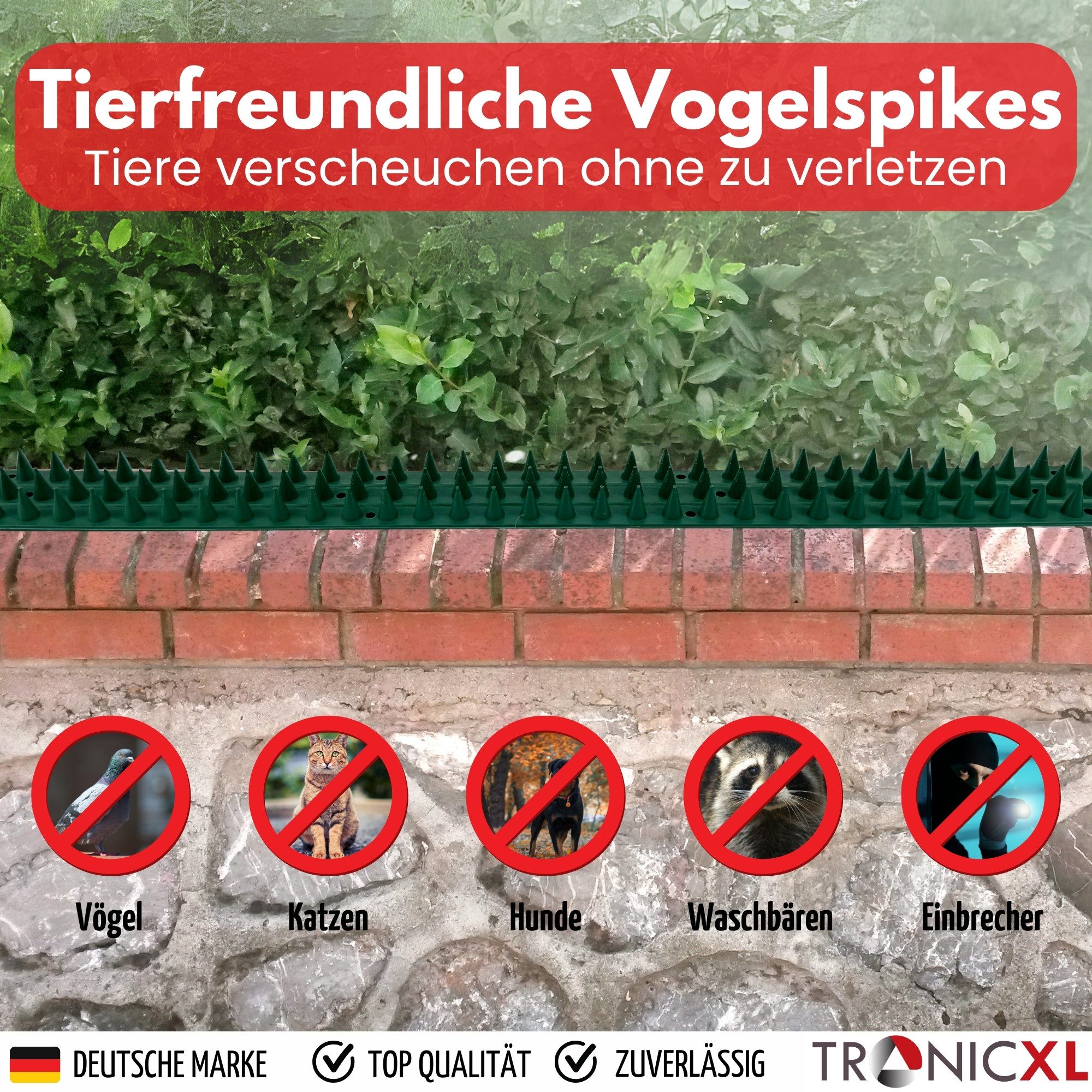 Thumbnail - TronicXL Taubenspikes 1 GRÜN Taubenspike Taubenabwehr Vogelabwehr vogelschreck Taubenschreck