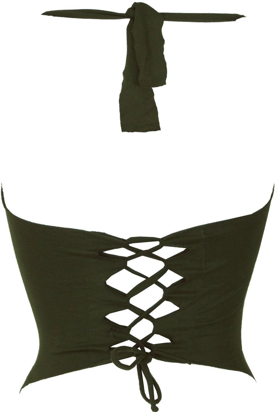 Guru-Shop T-Shirt Goa Top, Psytrance, Bandeau Top, Neckholder Top.. Festival, Ethno Style, Psychedelic, alternative Bekleidung – Bild 4 von 4