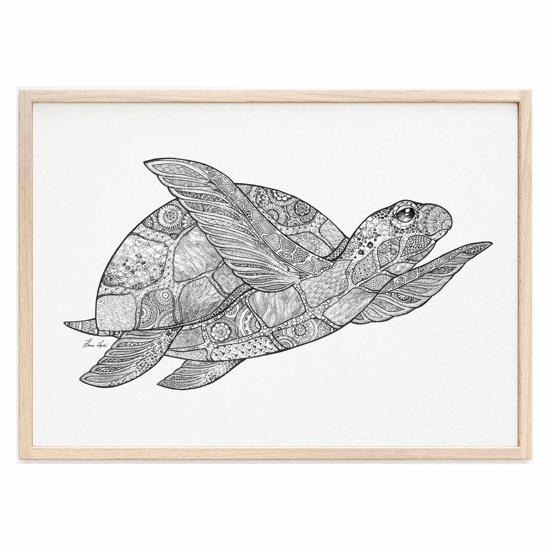 Kunstdruck Kunstdruck - Schildkröte