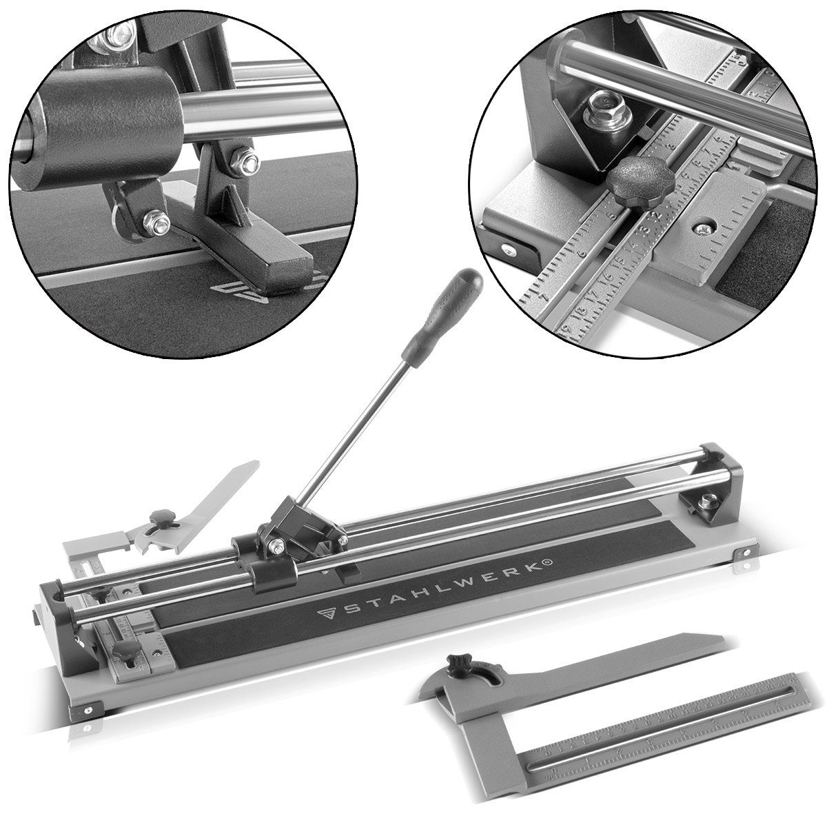 Fliesenschneider 2-tlg. max.: Packung, mit STAHLWERK Schnittlänge Schnittlänge, 600 mm, mm Fliesenschneider 60