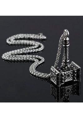 Firetti Kette mit Anhänger Schmuck Geschenk, Thor Hammer