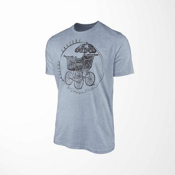 Sinus Art T-Shirt Vintage Herren T-Shirt Kinderwagen