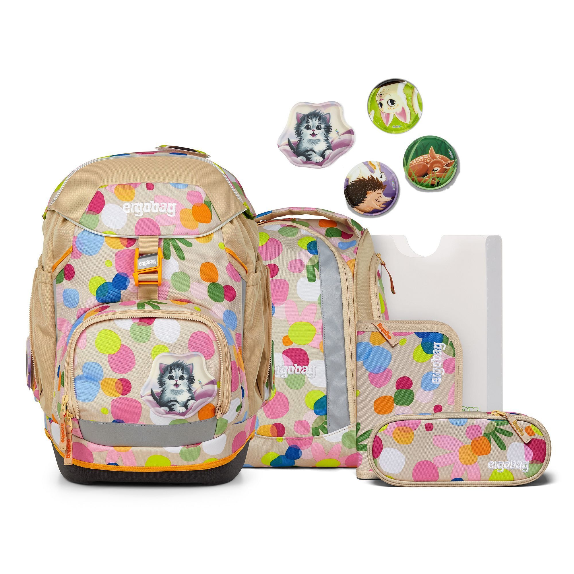 ergobag Schulranzen Pack (6-tlg), Polyester