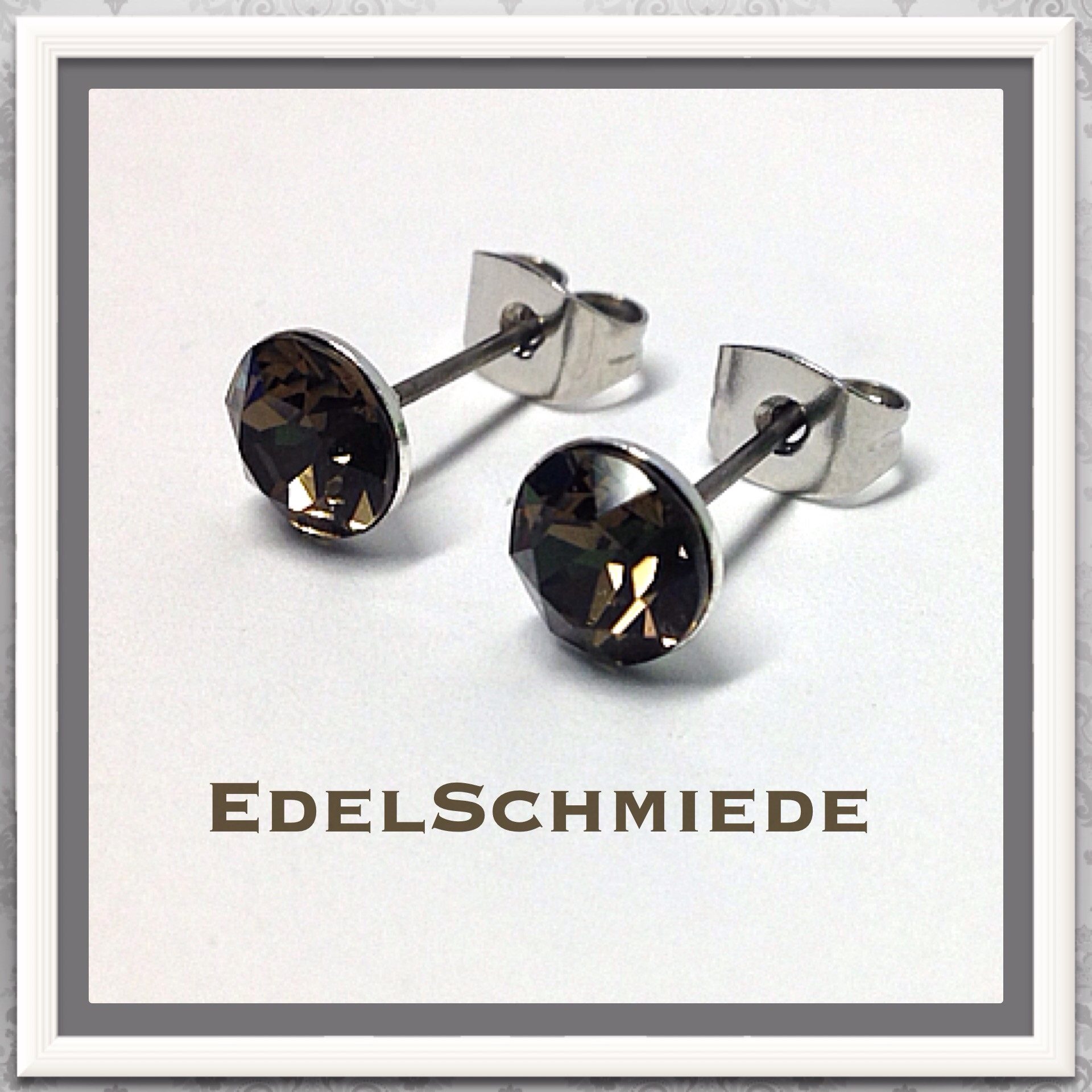 Ohrstecker-Set Edelschmiede925 Ohrstecker Modeschmuck (Stift = Titan) m Swarovski