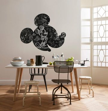 Komar Vliestapete Mickey Head Illustration, (1 St), 125x125 cm (Breite x Höhe), rund und selbstklebend