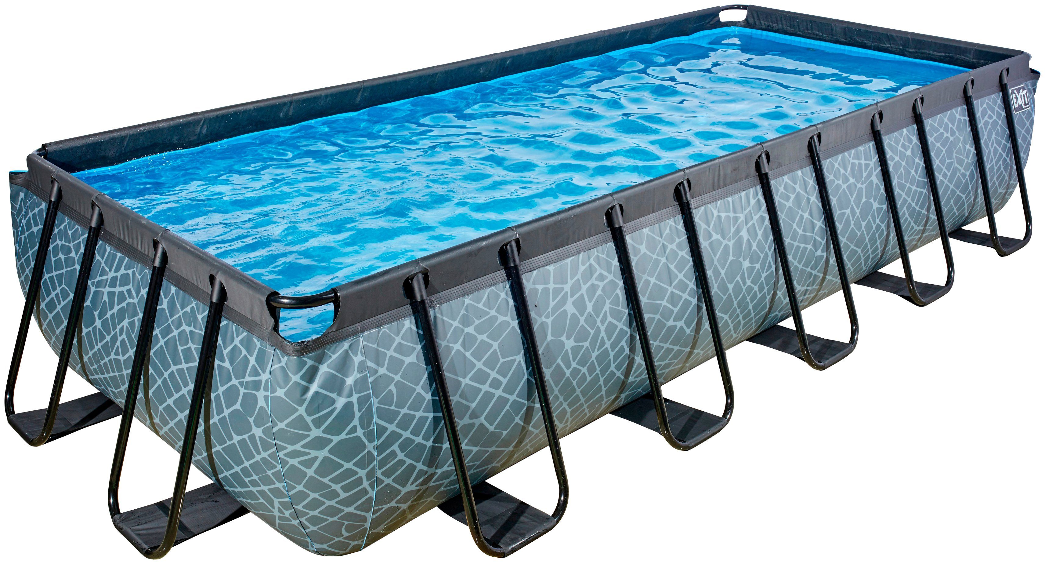 EXIT Framepool (Set, 3-tlg), BxLxH: 250x540x100 cm, inkl. Sicherheitsleiter, Sandfilteranlage