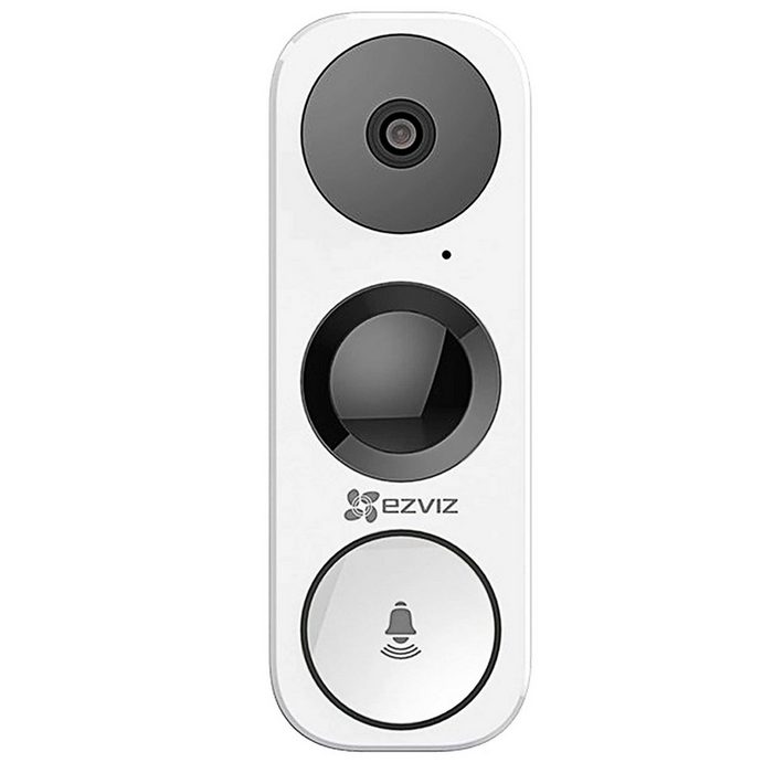 EZVIZ DB1 WLAN mit 3 MP Kamera PIR-Bewegungserkennung Smart Home Türklingel (Außenbereich Innenbereich Nachtsicht Eingebautes Mikrofon und Lautsprecher MicroSD-Kartenslot bis zu 128 GB)