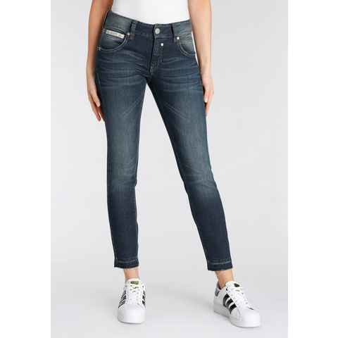 Herrlicher Slim-fit-Jeans TOUCH in 7/8 Länge und ausgefranstem Hosensaum