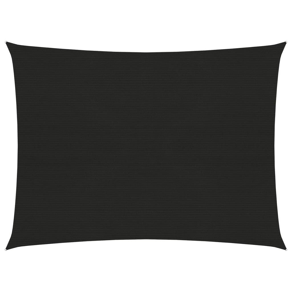 Sonnensegel Sonnensegel 160 g m² Schwarz 3x4 m HDPE Beschattung Rechteck