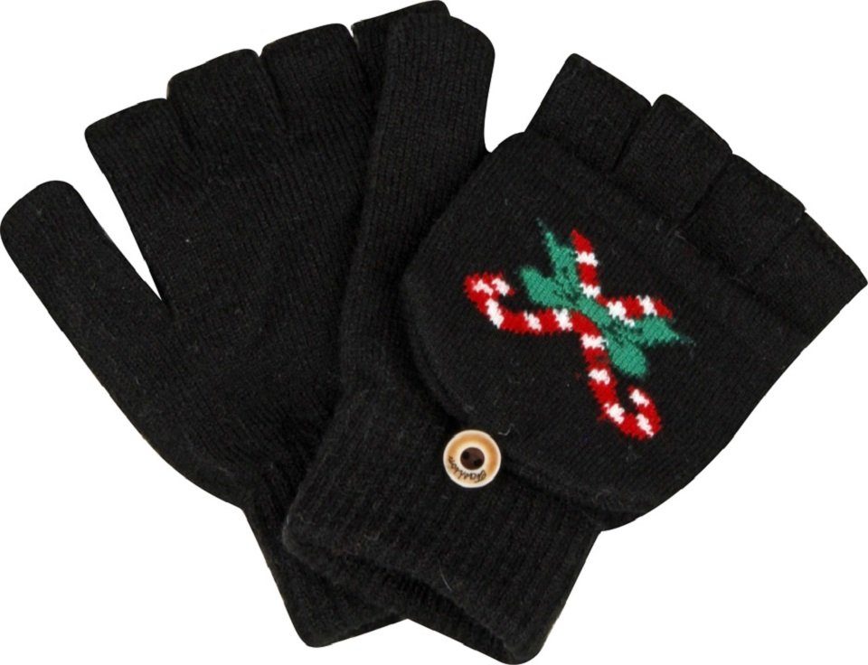 Capelli New York Strickhandschuhe Weihnachtliche Flip Top Перчатки