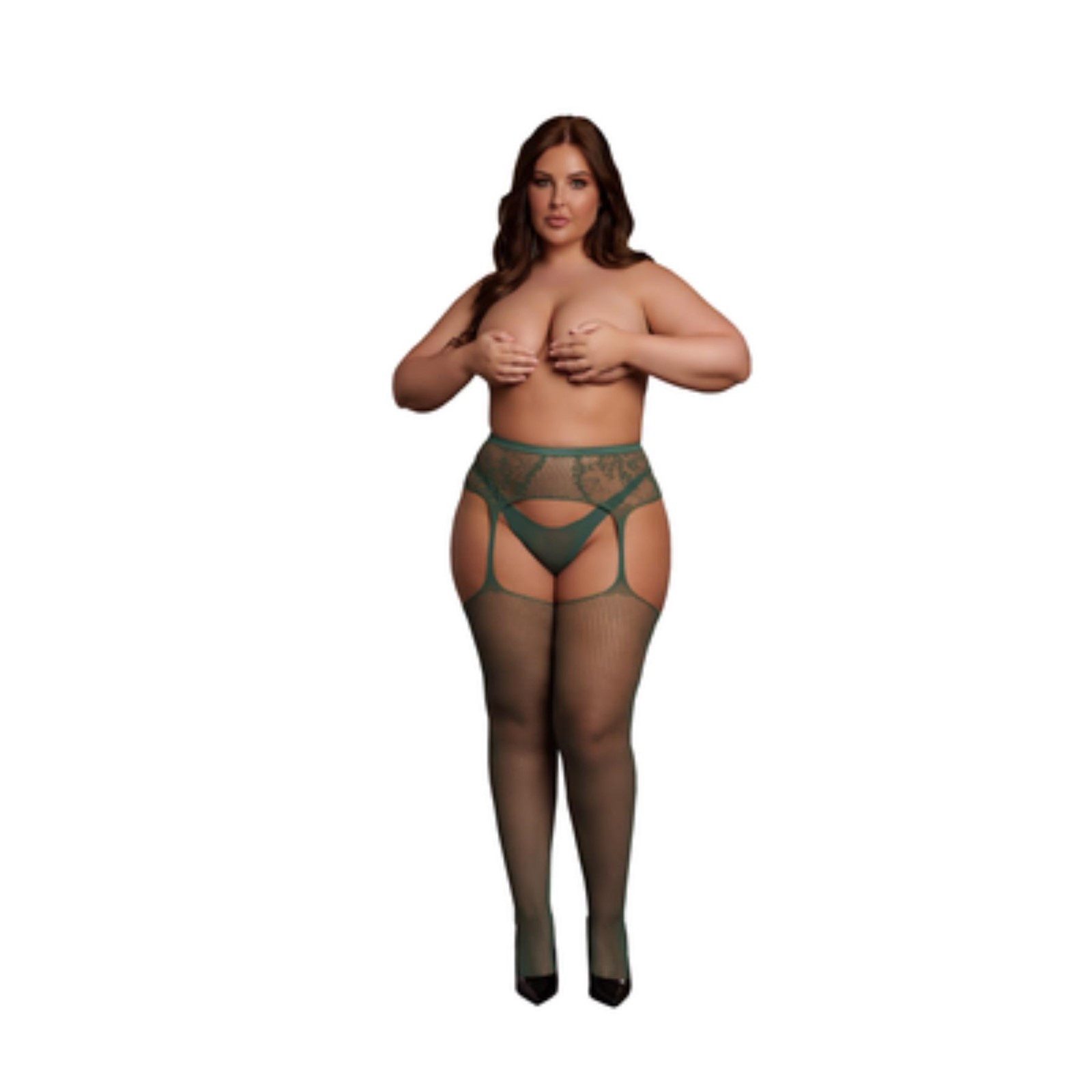 Strumpfhose Le Désir by Shots - Fishnet and Lace Garterbelt St