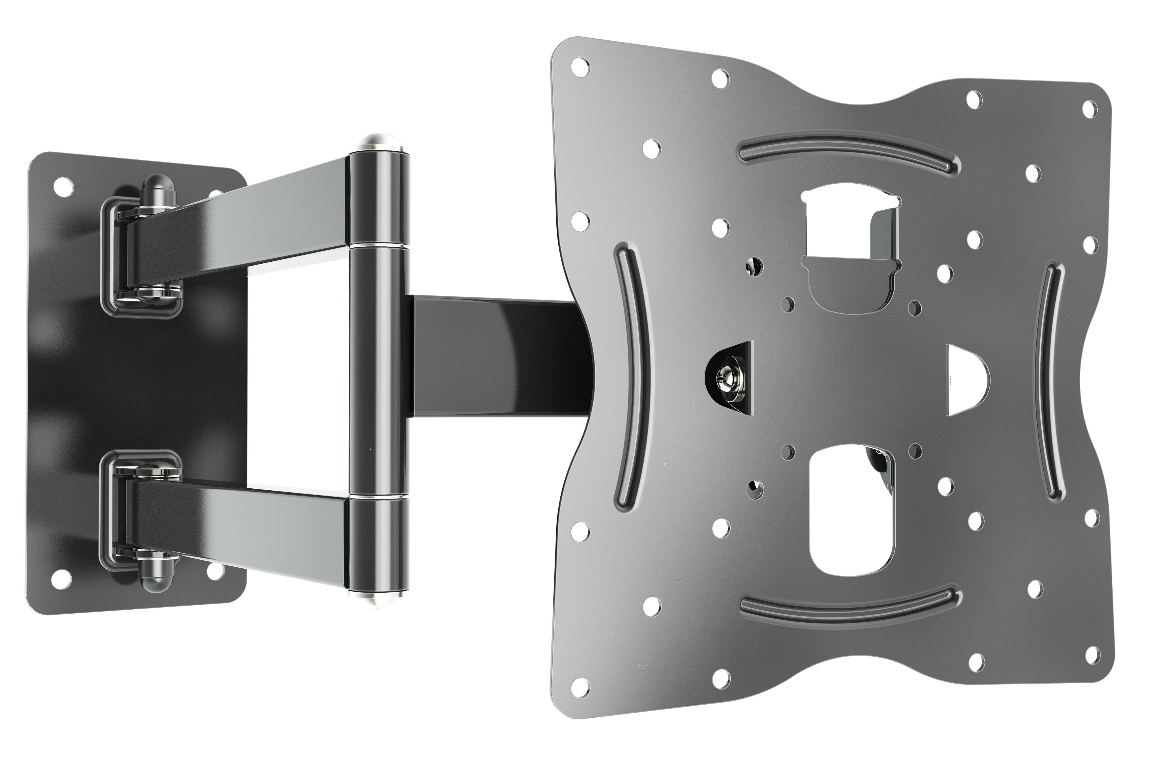 RICOO TV-Wandhalterung TV Monitor Wandhalterung 27"-55" mit Schwenk- und Neigefunktion S1022, (bis 55 Zoll, VESA 75x75 bis 200x200, 1-tlg., Aufnahme 30Kg, 27"-55" (69-140cm) Bildschirm Diagonale, bis 180° schwenkbar, +15/-3 °neigbar, ausziehbar Fernseher