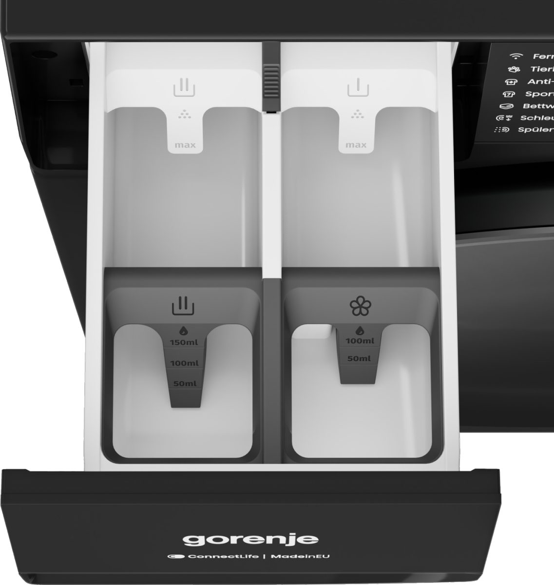 GORENJE Waschmaschine G400 W53G484A3P1B, 8 kg, 1400 U/min, 30% besser als Energieklasse A, Trommelreinigungsprogramm – Bild 5 von 5