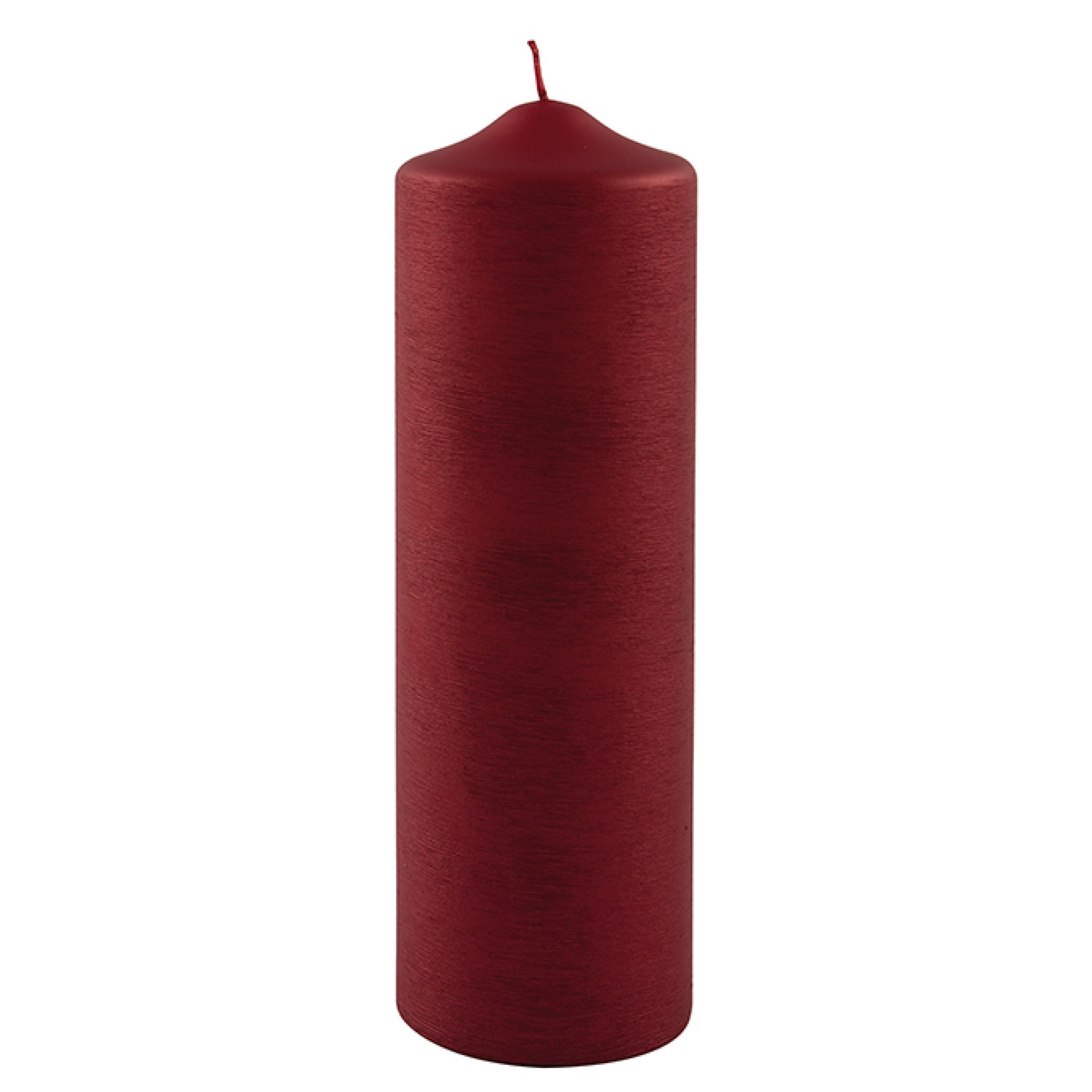 Fink Stumpenkerze 6 Stück Fink Living Столб свечи Gebürstet Rot 25 cm Set je 135H (6-tlg)