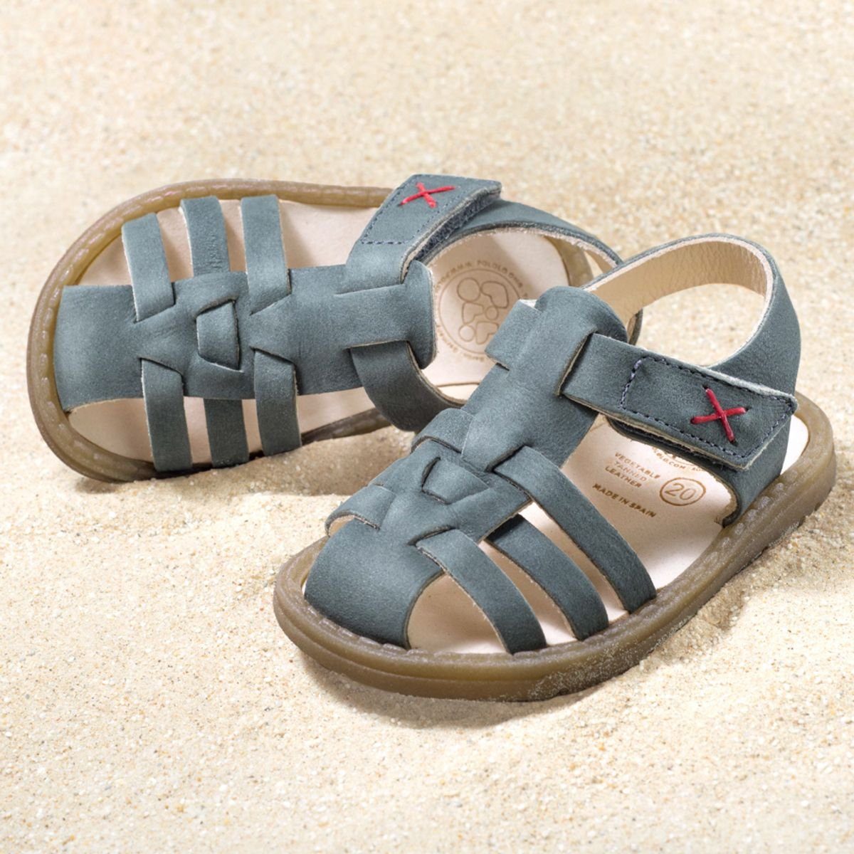 POLOLO Kinderschuhe Fiesta, Unisex Kinder Sandale Allergikerfreundliche Kinderschuhe