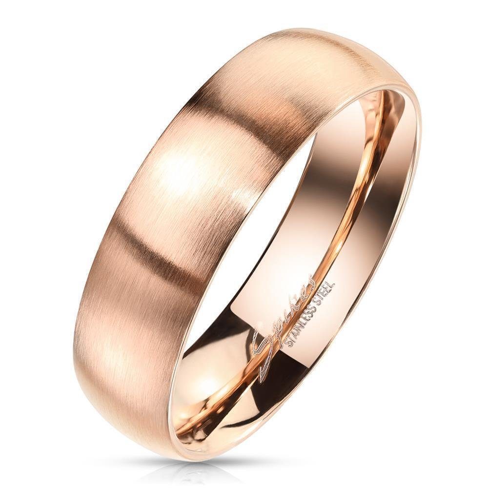BUNGSA Fingerring Ring klassisch matt aus Edelstahl Unisex (Ring, 1-tlg), Damen Herren