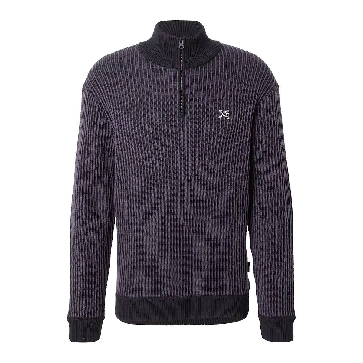 iriedaily Sweatshirt Pullover Iriedaily La Flag Troyer zweifarbiger Streifeneffekt