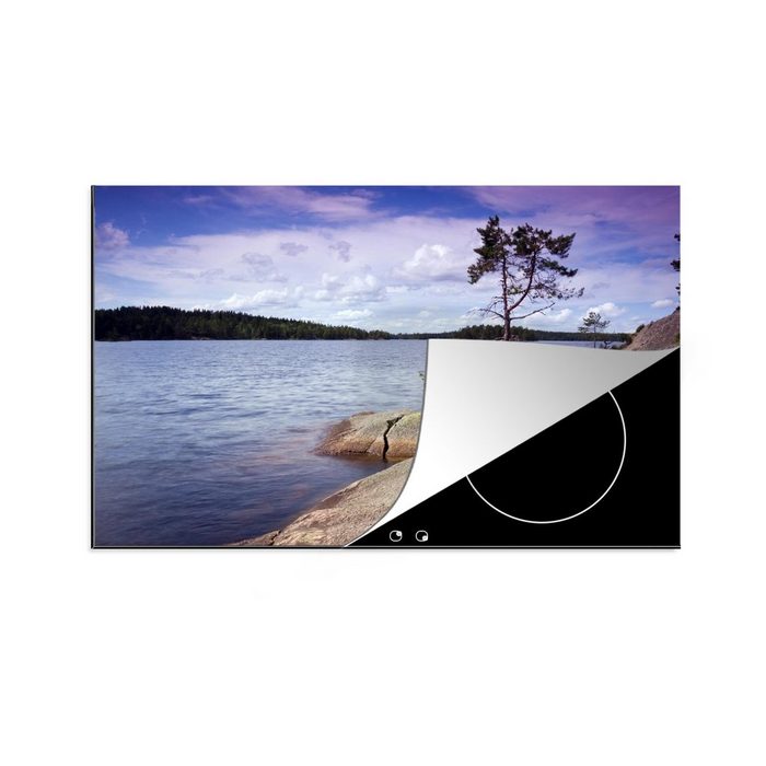 MuchoWow Herdblende-/Abdeckplatte Farbenfroher Himmel über dem Tiveden-Nationalpark in Schweden Vinyl (1 tlg) Ceranfeldabdeckung für die küche Induktionsmatte