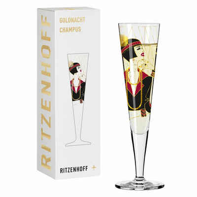 Ritzenhoff Champagnerglas Goldnacht 027, Kristallglas