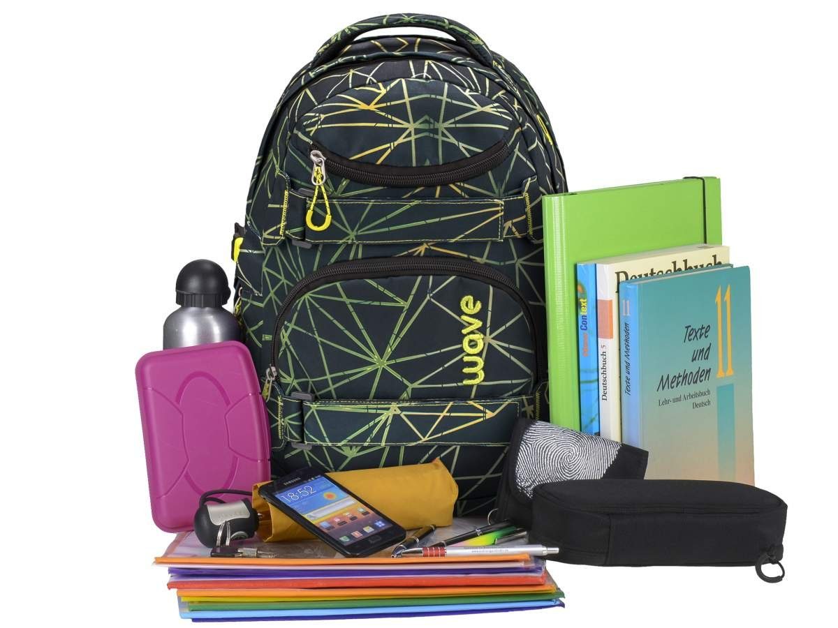 Infinity, Green Klasse, 5. Teenager Wave ab Schulrucksack Stripes Schultasche, Schule, weiterführende